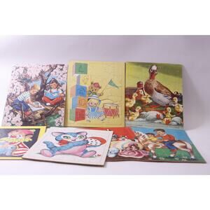 Vintage, Frame-Tray Puzzle, Lot, Pre-School, Fine Motor Skills, ~ 250709-WH 416